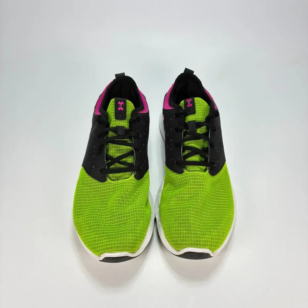 Under Armour Flow RN Twist Lime Green Black Pink Running Shoes Men's Size 11.5